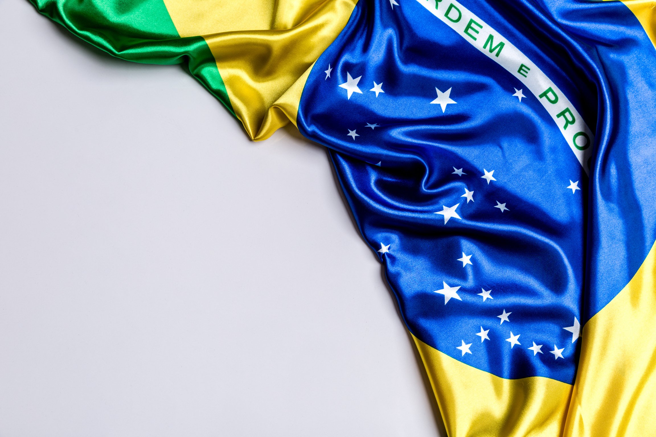 Authentic flag of the Brazil