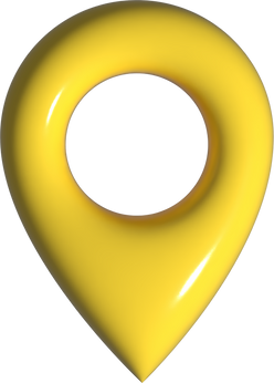 3d yellow location pin